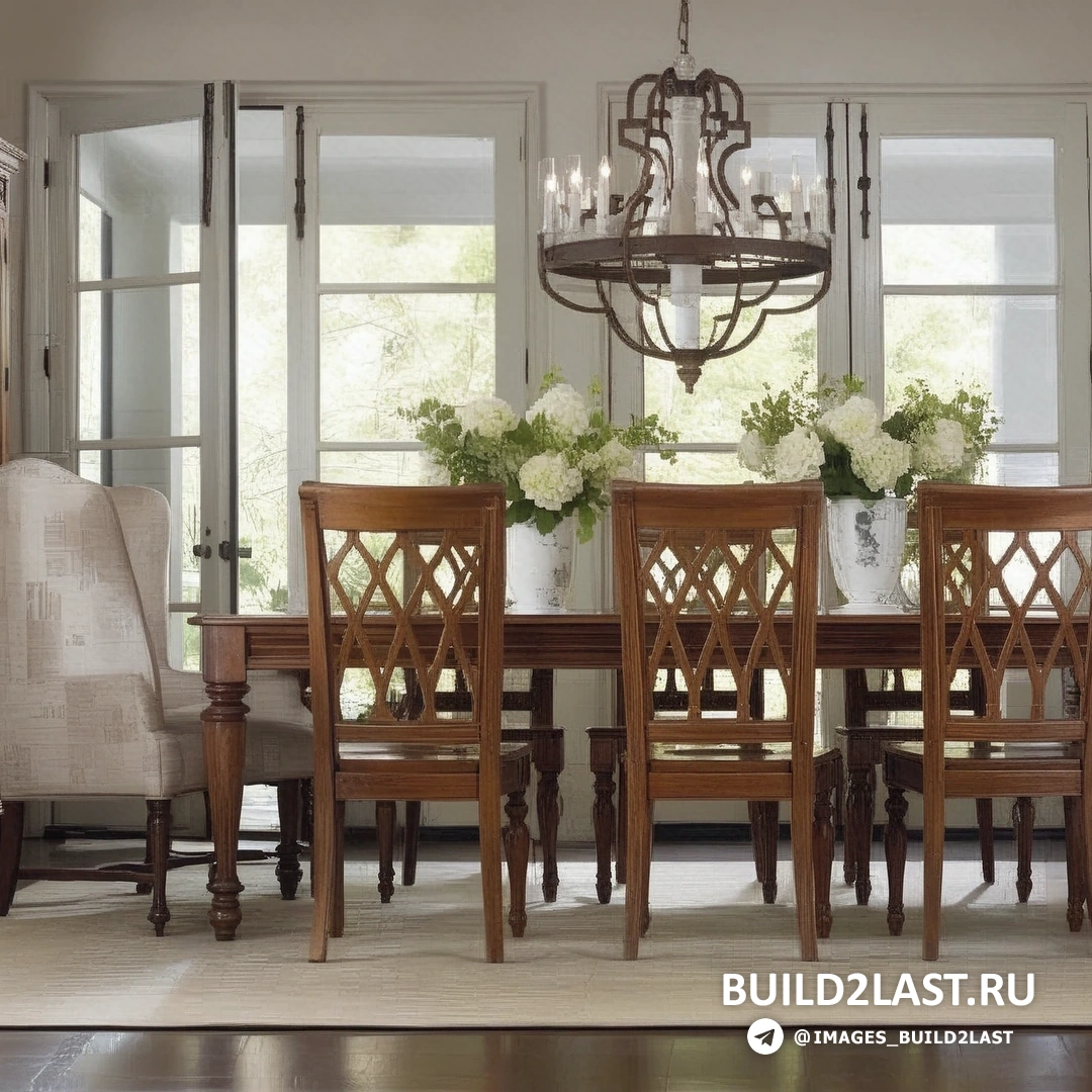 Английский ковер под обеденным столом