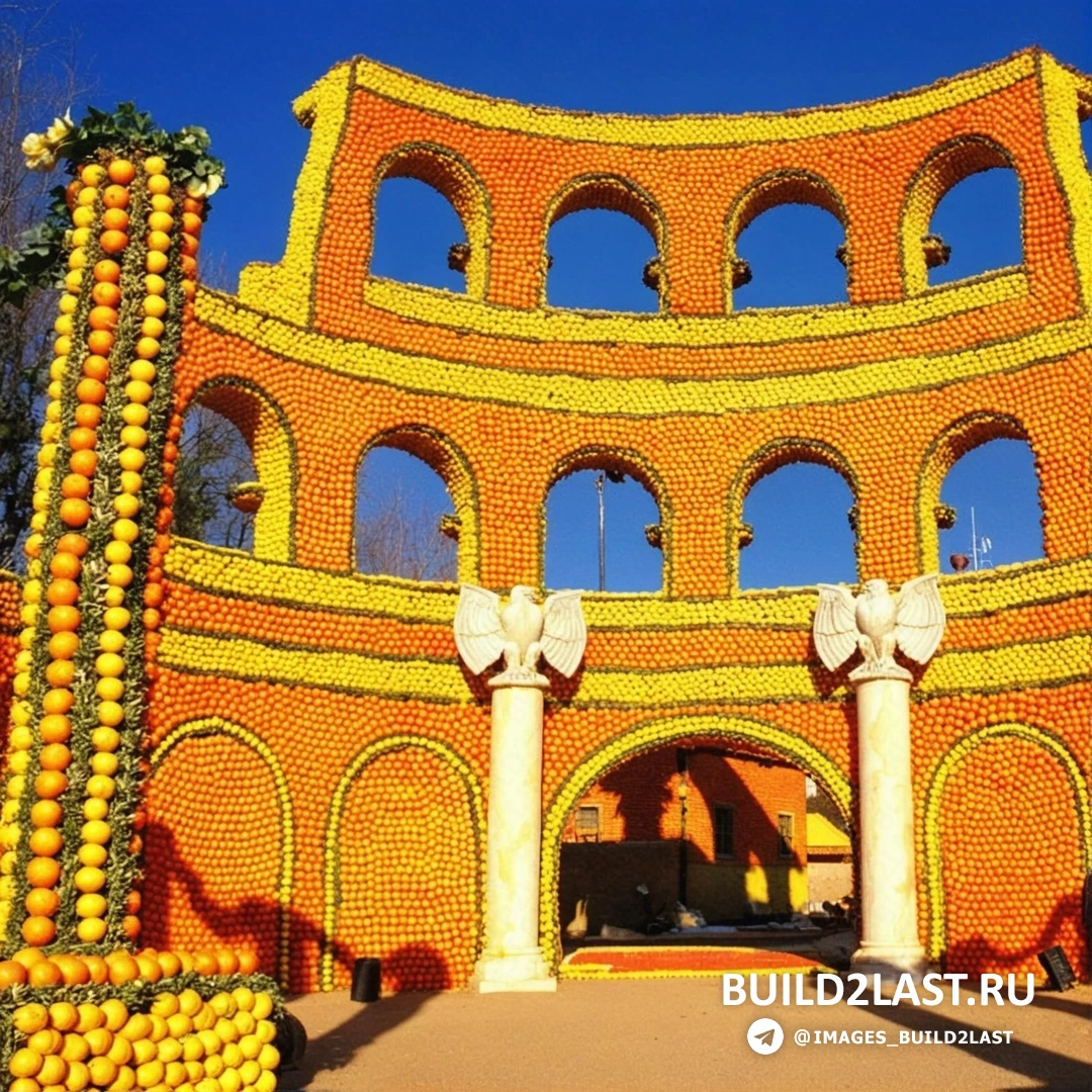Арт-объекты и скульптуры, выполненные из цитрусовых плодов на выставке в Ментоне