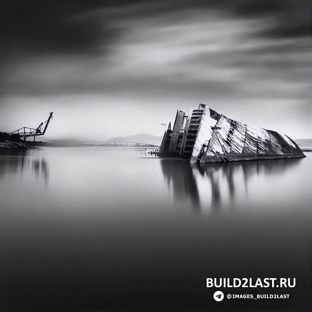 Черно-белая фотография, насыщенная контрастом света и тени.