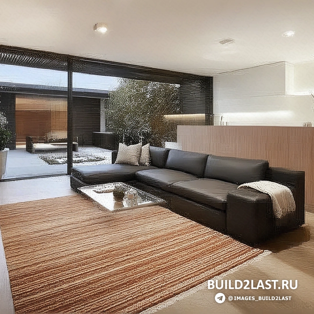 Домашний офис с современным письменным столом и книжными полками