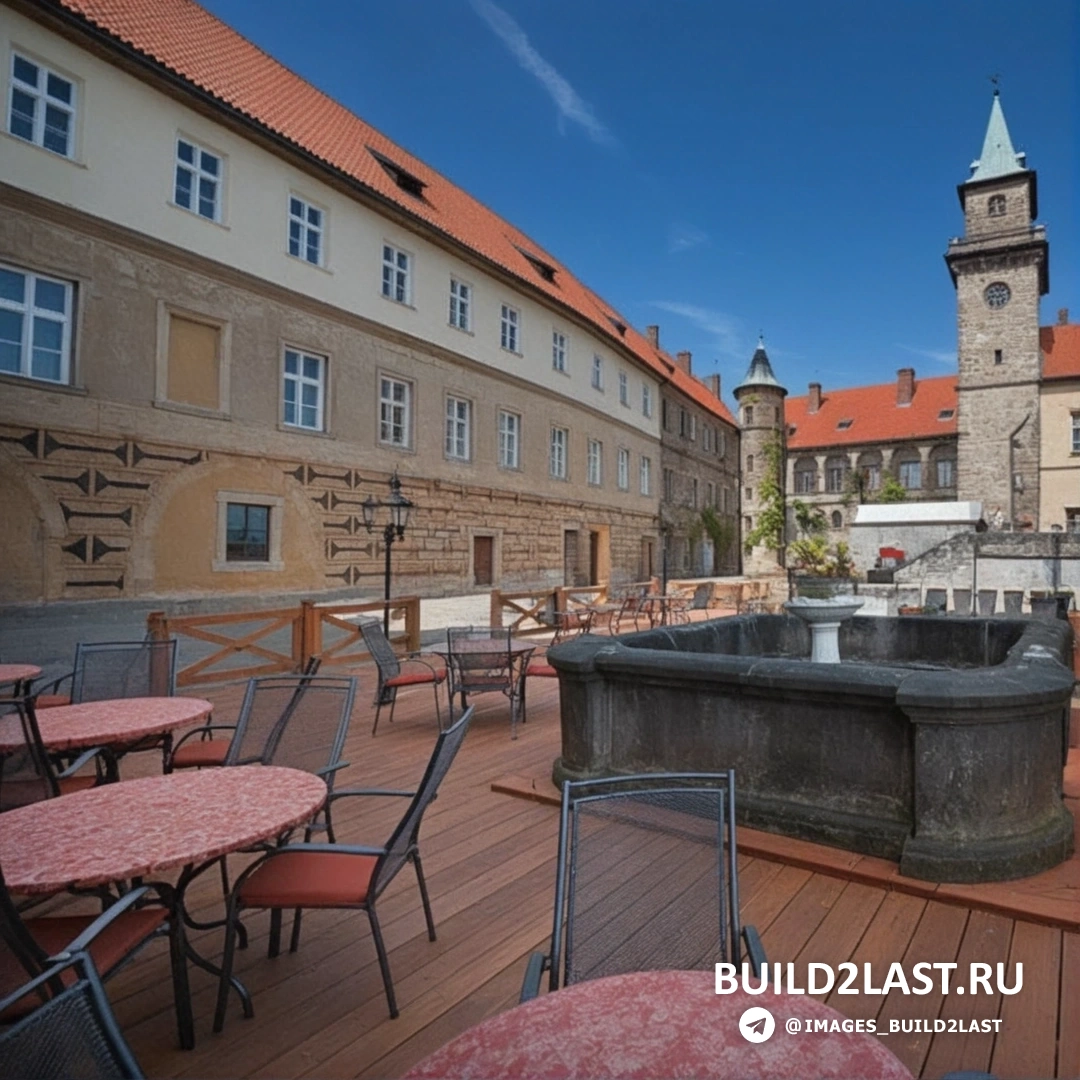 Фасад замка Груба Скала с видом на горы и окружающие достопримечательности Чехии