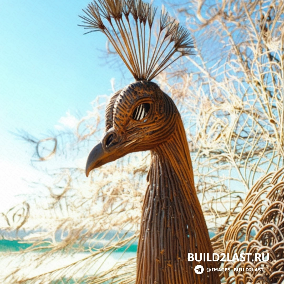 Изысканная скульптура на фоне заката, создающая атмосферу уединения