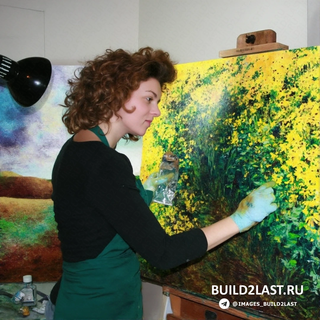 Картина Айрис Скотт, использующая технику фингер-пейнтинга для создания ярких и выразительных образов.