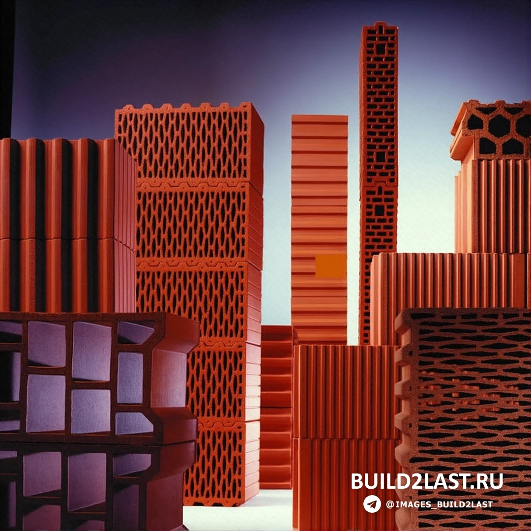 Коричневые строительные блоки с пористой структурой