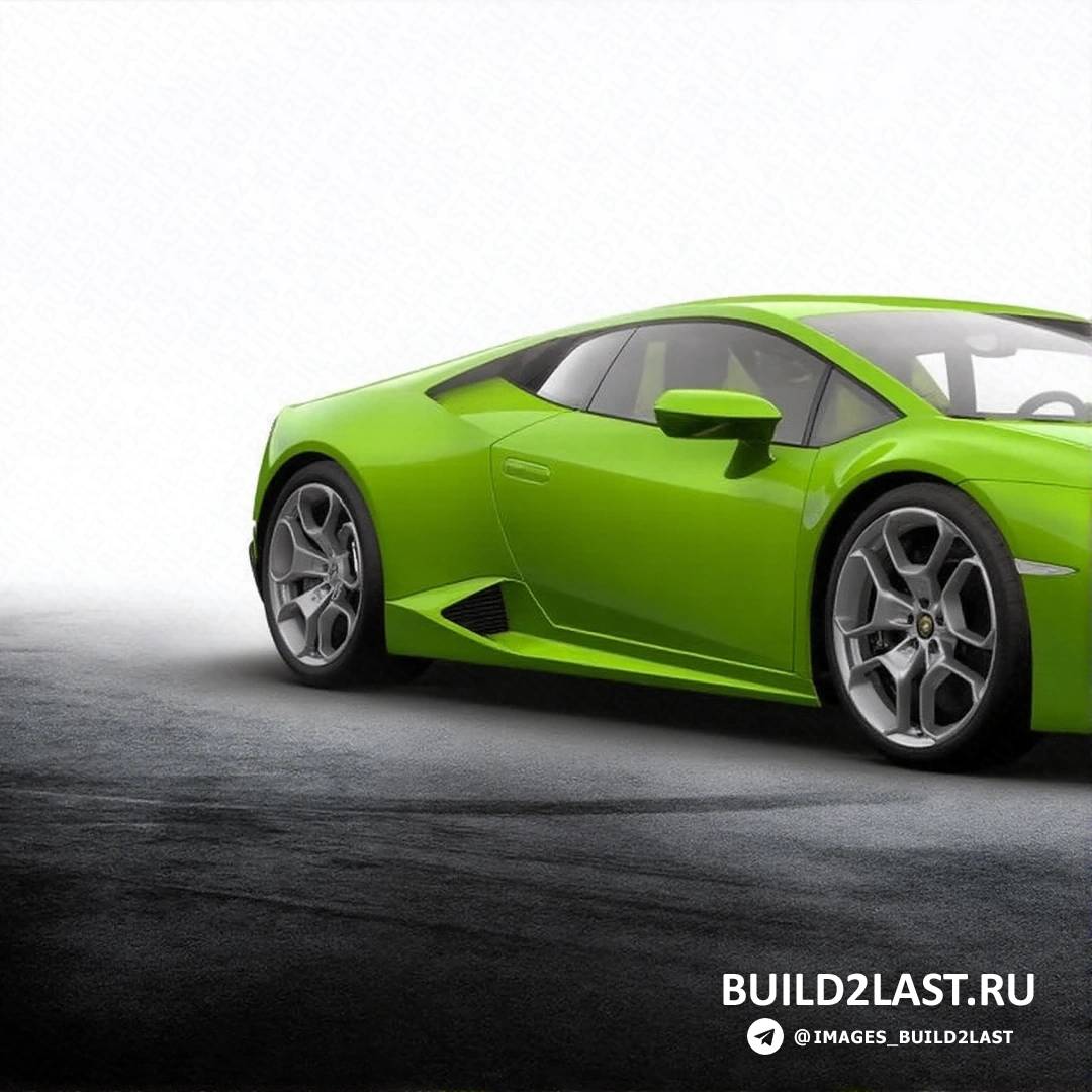 Металлический Lamborghini Huracan на фоне вечернего города