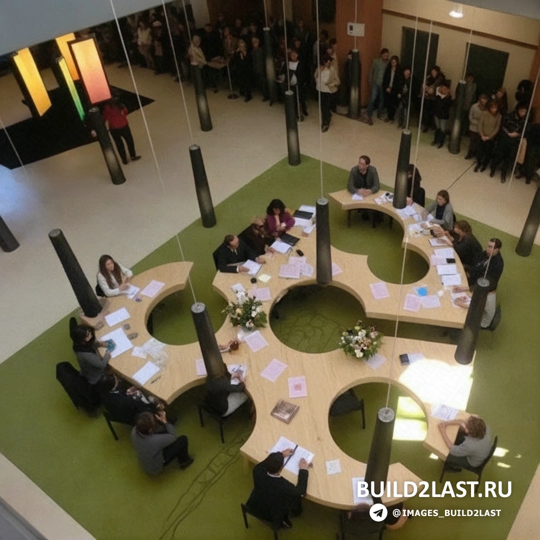 Минималистичный стол с черным и зеленым декором, подвесные светильники и керамическая плитка, стильный интерьер для деловых встреч, Милан, Италия