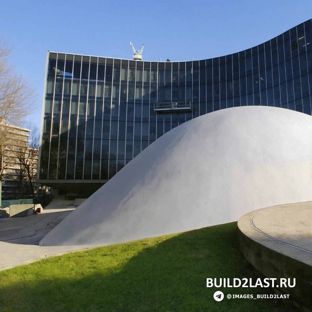 Музей в Бразилии, созданный архитектором Оскаром Нимейером, с необычными архитектурными решениями.