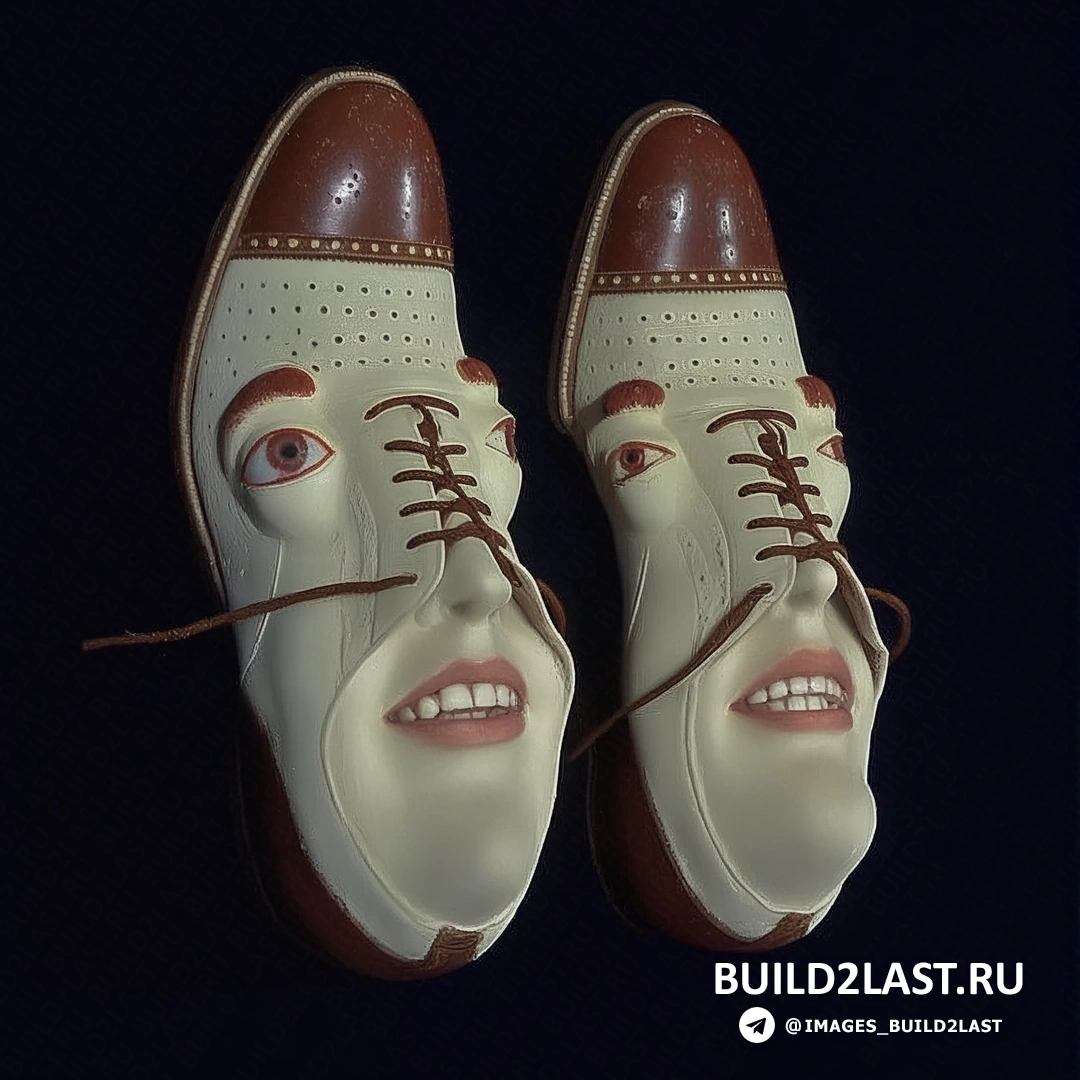 Обувь с прозрачной верхней частью и геометрическими узорами