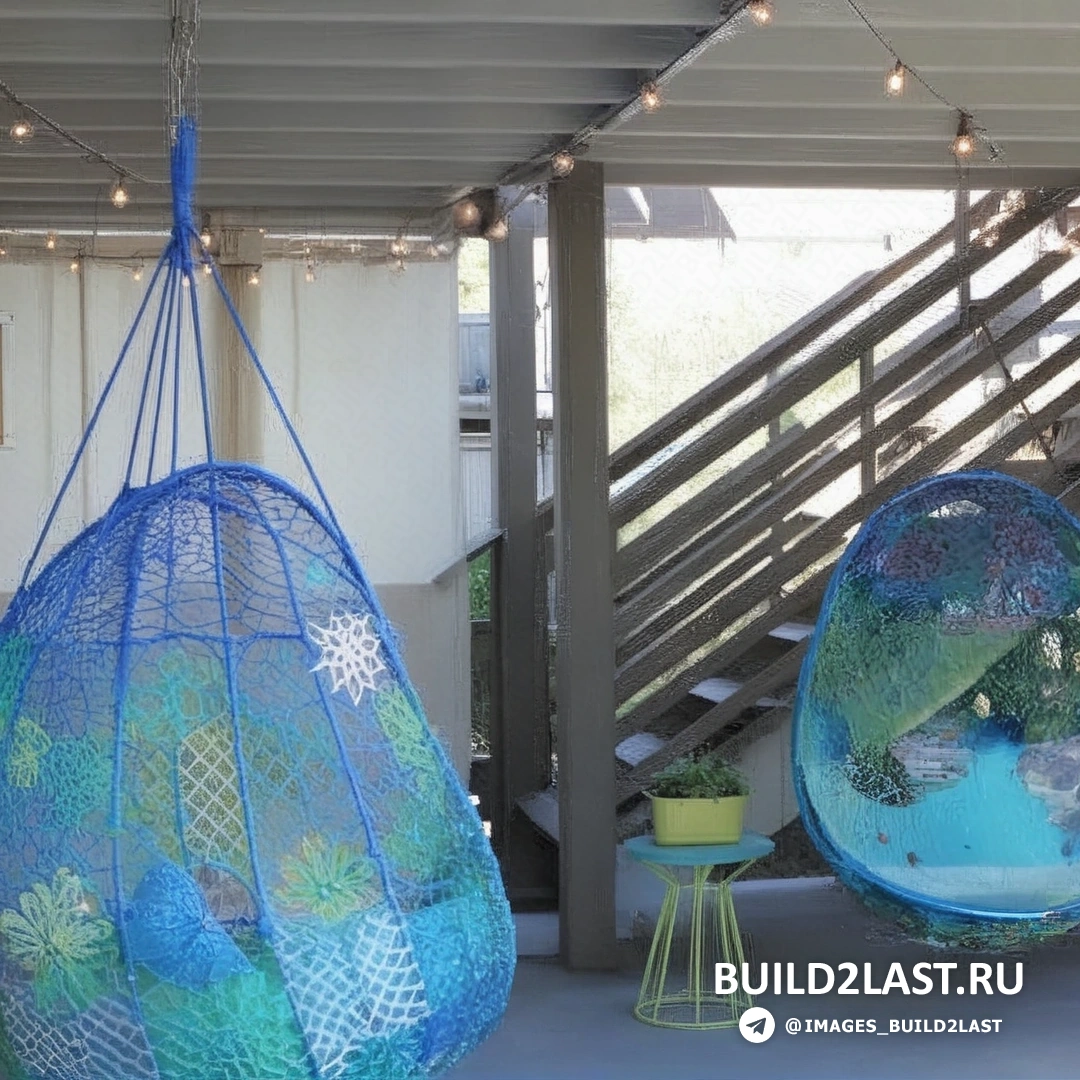 Пара наслаждается вечерним временем, сидя в подвесном кресле на балконе.