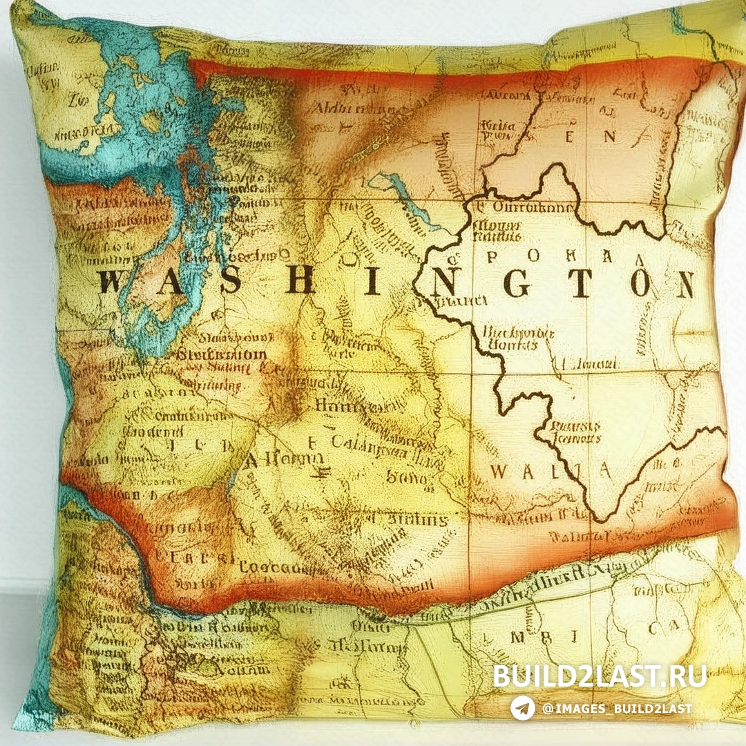 Подушка с геометрическим узором в ярких цветах