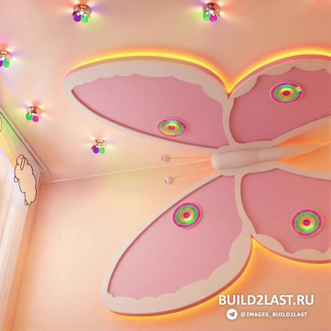 Сиреневый декор в спальне с белыми элементами.